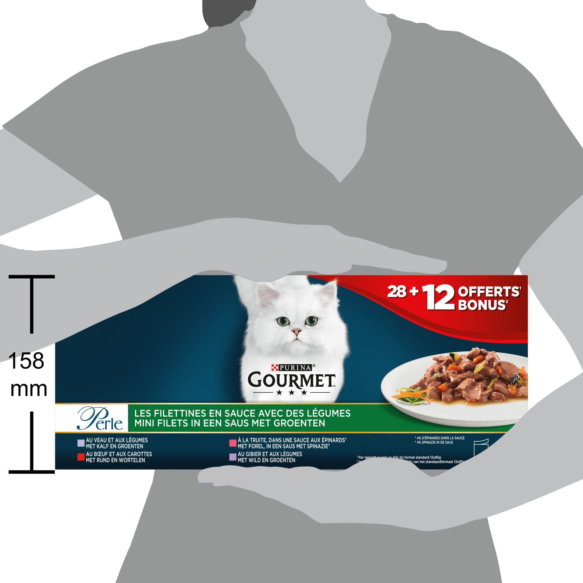 Gourmet -  Sachets Fra&icirc;cheur Perle Les Filettines Avec L&eacute;gumes pour Chat Adultes - 40x85g Image num&eacute;ro 5