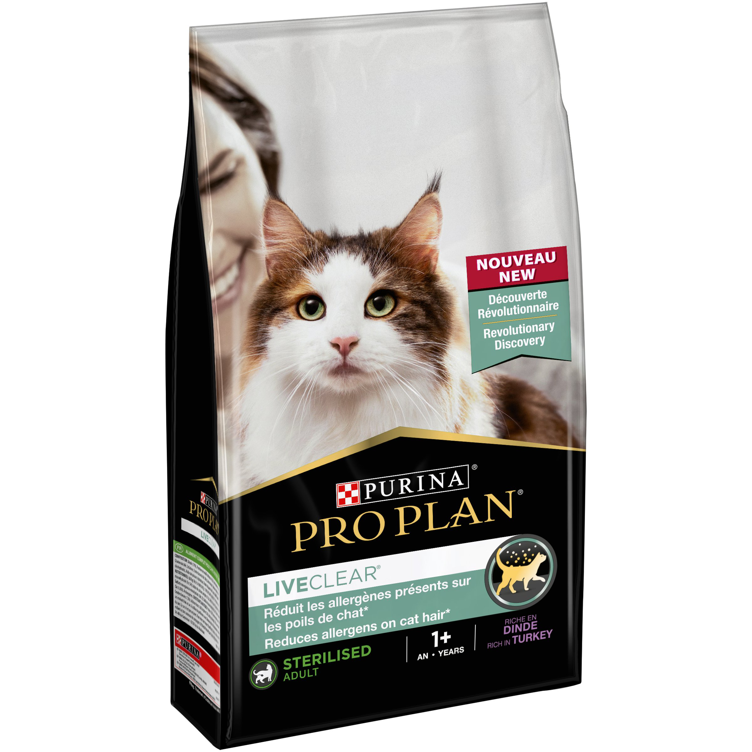 Pro Plan - Croquettes LiveClear +1 St&eacute;rilis&eacute; Dinde pour Chat - 1,4Kg Image num&eacute;ro 1