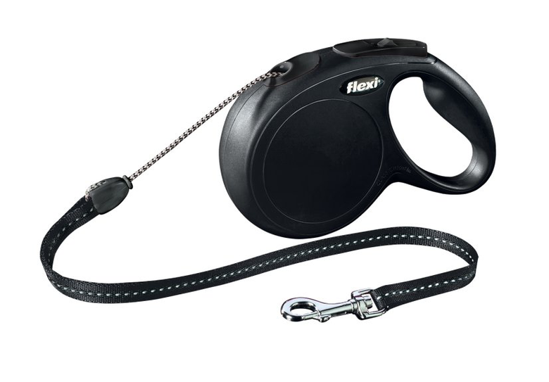 Flexi - Laisse Classic avec Cordon Noir pour Chien - M 5m Image numéro 3 Flexi - Laisse Classic avec Cordon Noir pour Chien - M 5m Image numéro 3
