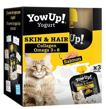 Yowup - Yaourt SAUMON pour PEAU ET POIL Chat 85GR PACK 3