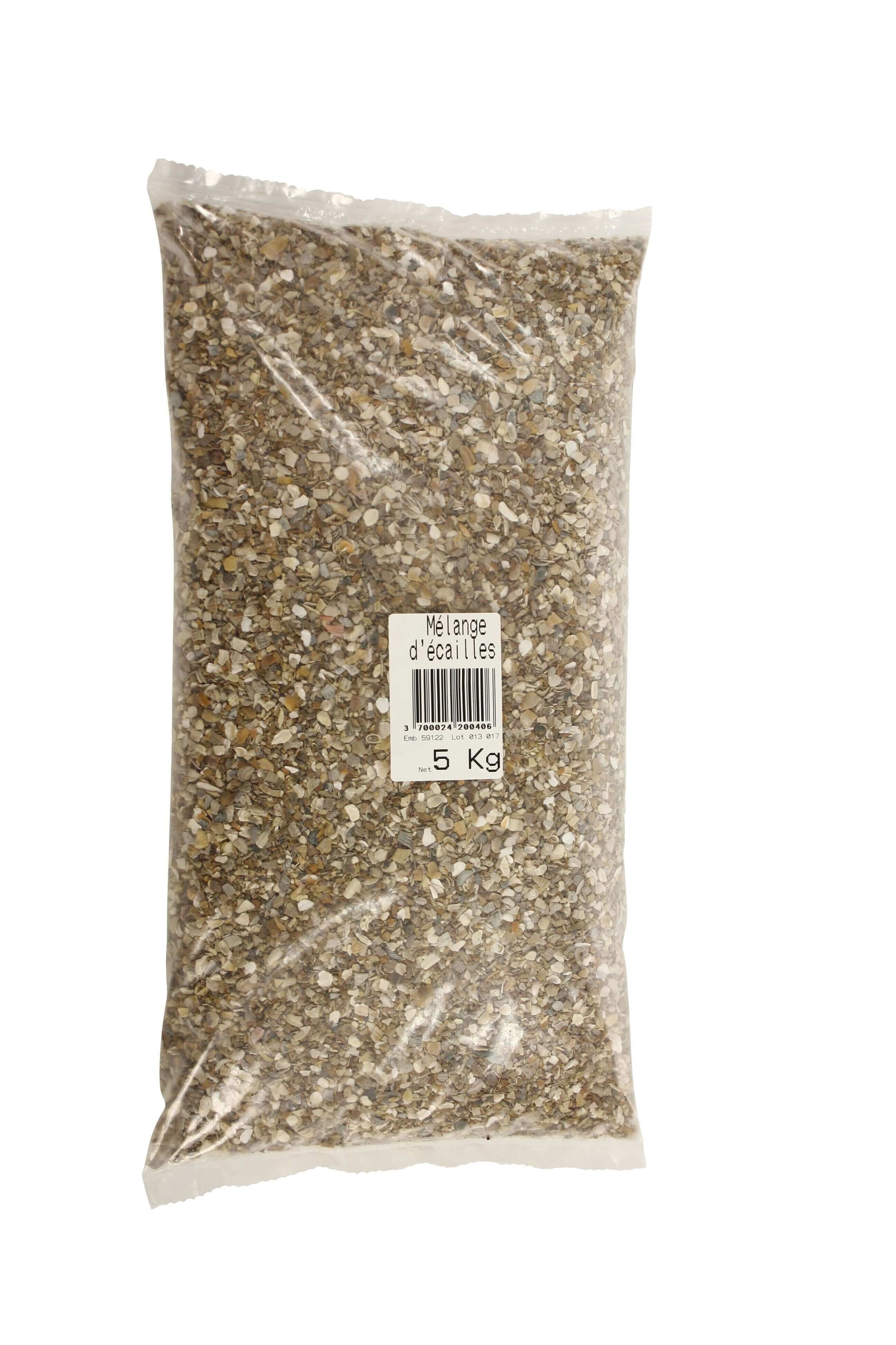 M&eacute;lange &Eacute;cailles d'Hu&icirc;tres et de Mer pour Oiseaux - 5Kg Image num&eacute;ro 1