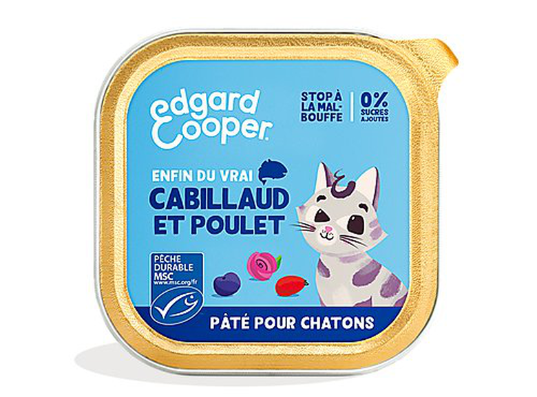 Edgard & Cooper - Pâtée au Cabillaud et Poulet pour Chaton - 85g image number null