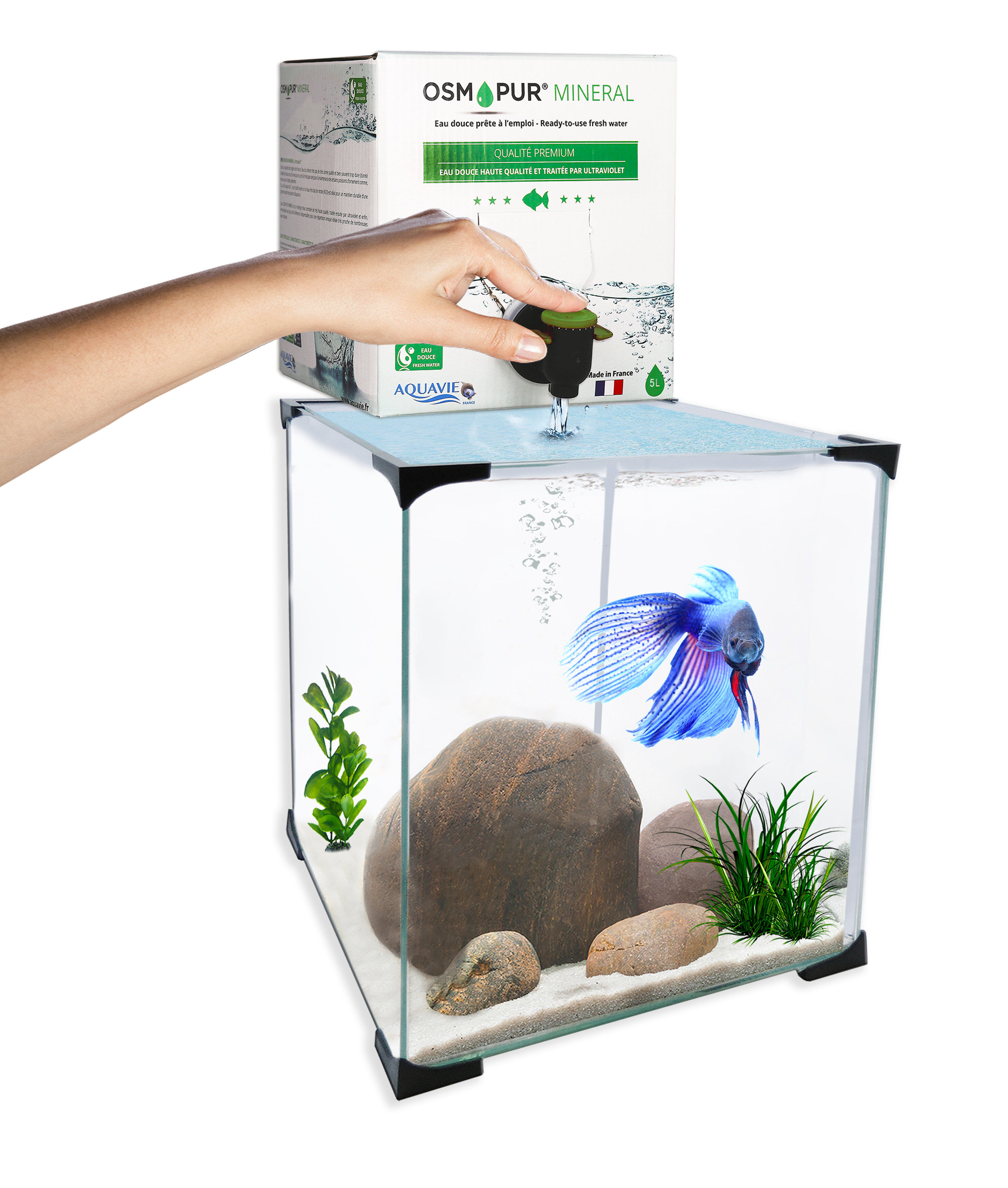 Aquavie - Osmopur Min&eacute;ral pour Betta et Poissons Rouges - 5L Image num&eacute;ro 2