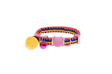 Ferribiella - Collier Anti-Etranglement Snowball pour Chats - Rose