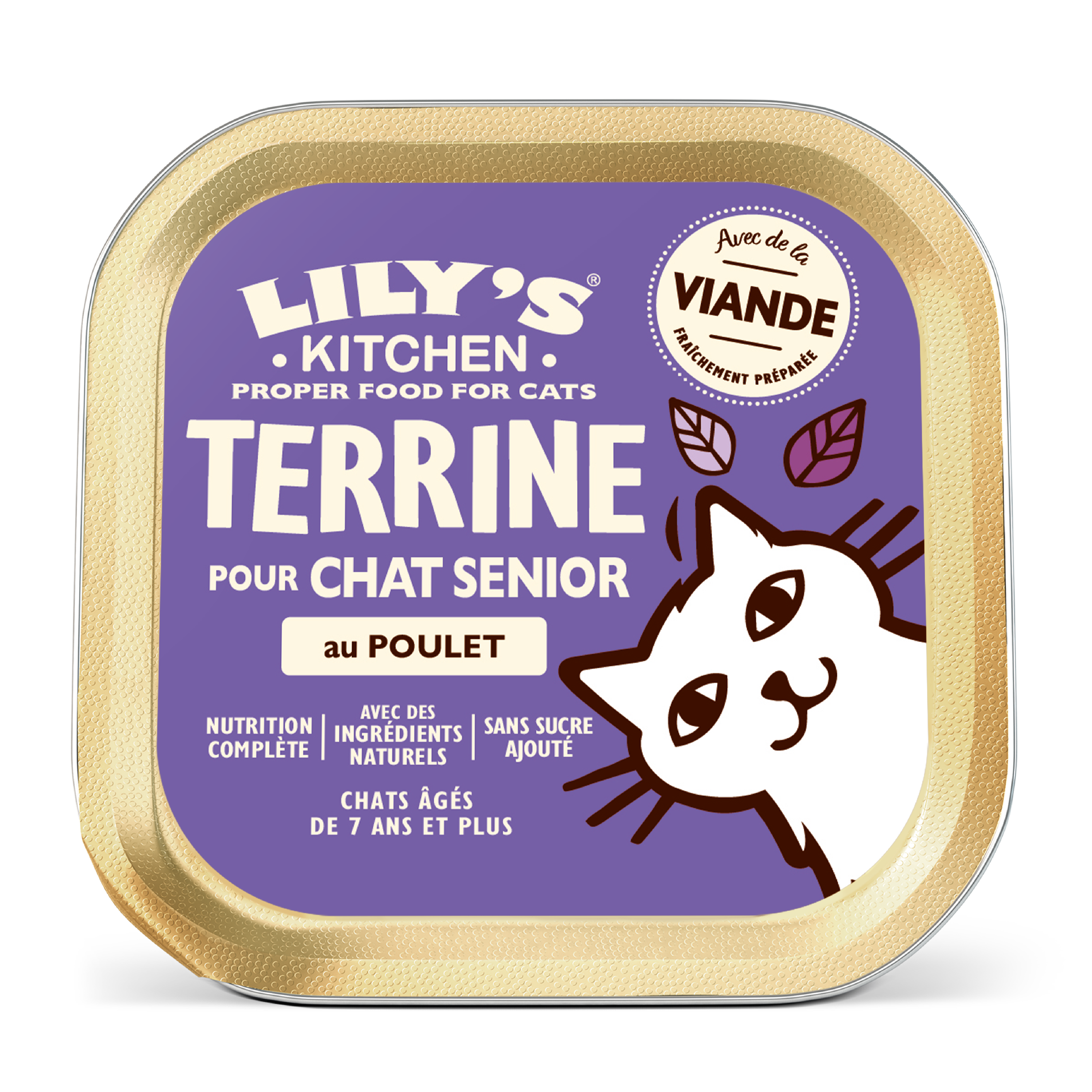 Lily's Kitchen - Terrine Recette sans C&eacute;r&eacute;ales au Poulet pour Chats Seniors - 85g Image num&eacute;ro 1