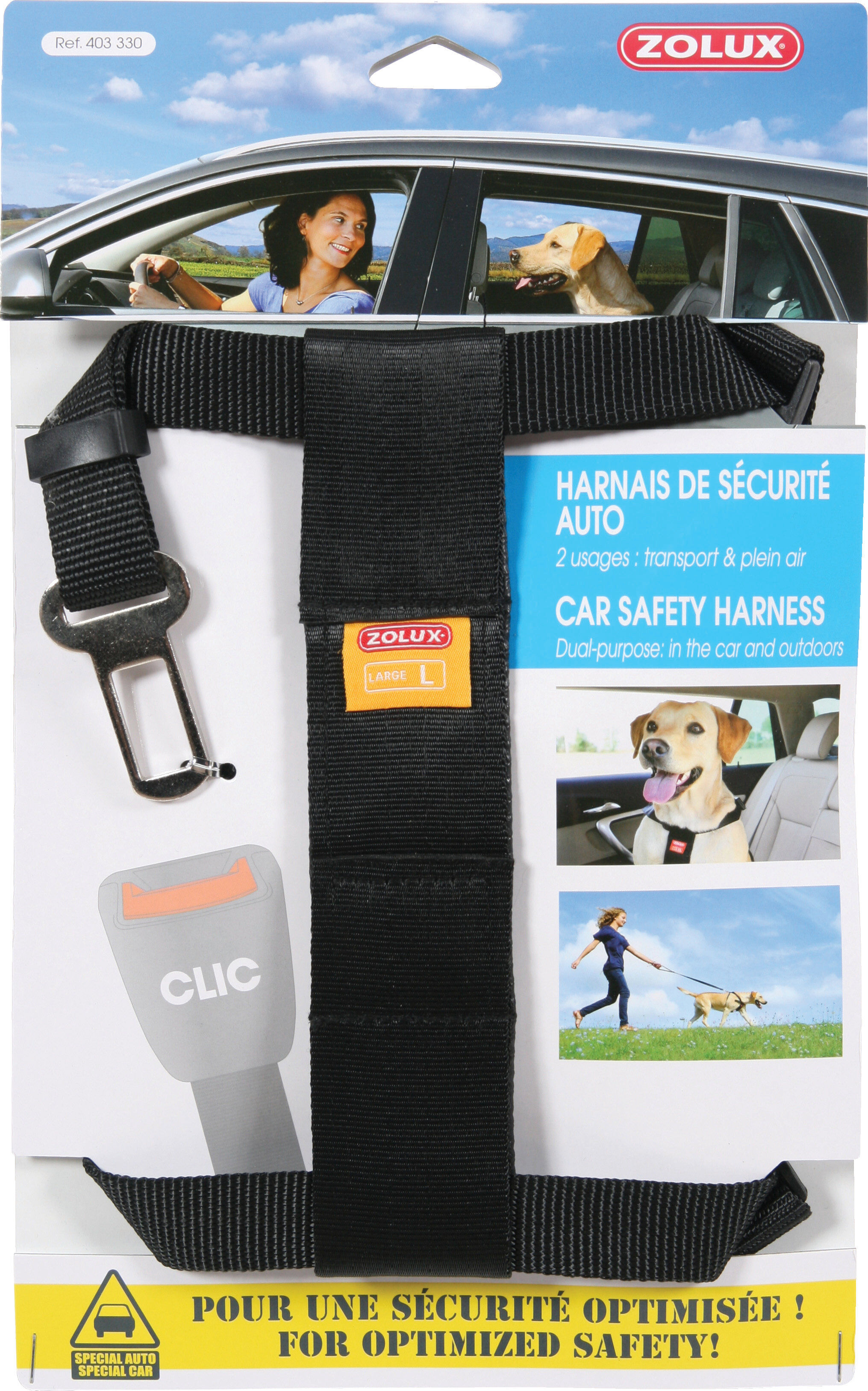 Zolux - Harnais de S&eacute;curit&eacute; Auto pour Chien - L Image num&eacute;ro 1