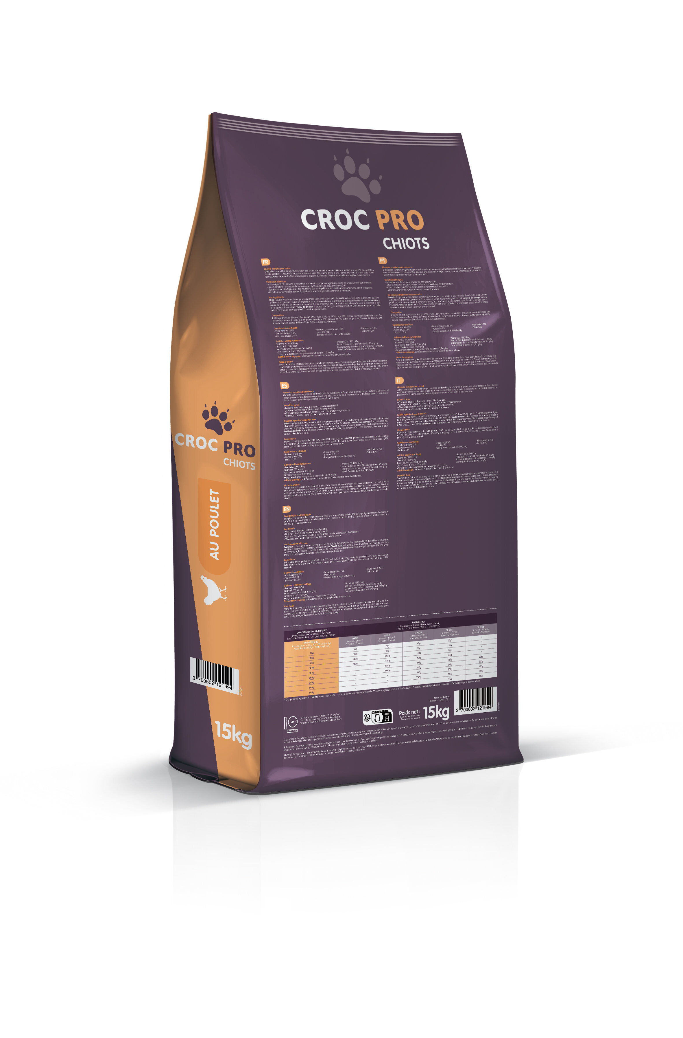 Croc Pro - Croquettes au Poulet pour Chiots - 15Kg Image num&eacute;ro 3