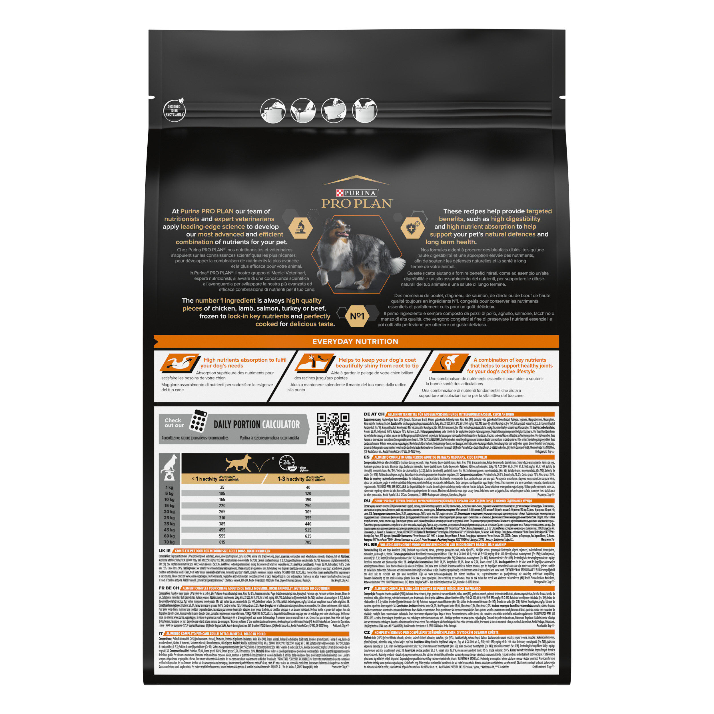 Pro Plan - Croquettes Medium Adult Poulet pour Chien - 3Kg Image num&eacute;ro 2