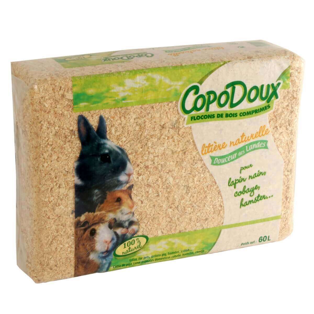 Copodoux - Liti&egrave;re Naturelle pour Rongeurs - 60L Image num&eacute;ro 1
