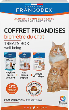Francodex - Coffret Friandises Bien-être du Chats - 3x65g