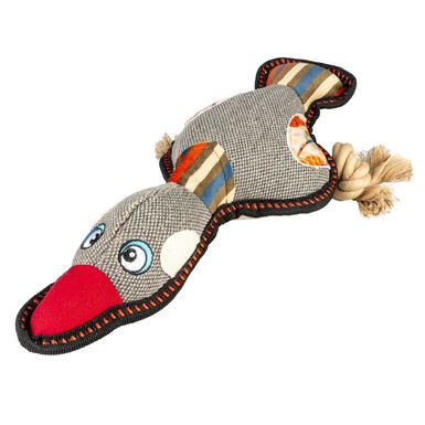 Duvoplus - Jouet Canvas Canard Gris pour Chiens - 33x13x6cm