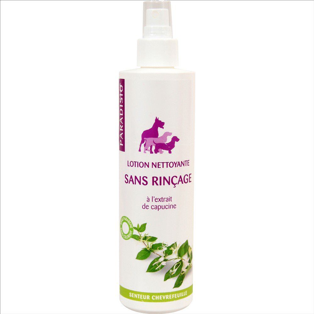 Paradisio - Lotion Nettoyante sans Rin&ccedil;age Senteur Ch&egrave;vrefeuille pour Chien - 250ml Image num&eacute;ro 1