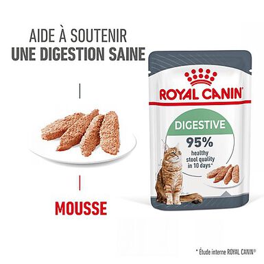 ROYAL CANIN - SACHET FRAICHEUR DIGESTIVE CARE EN MOUSSE CHAT ADULTE - 12x85g