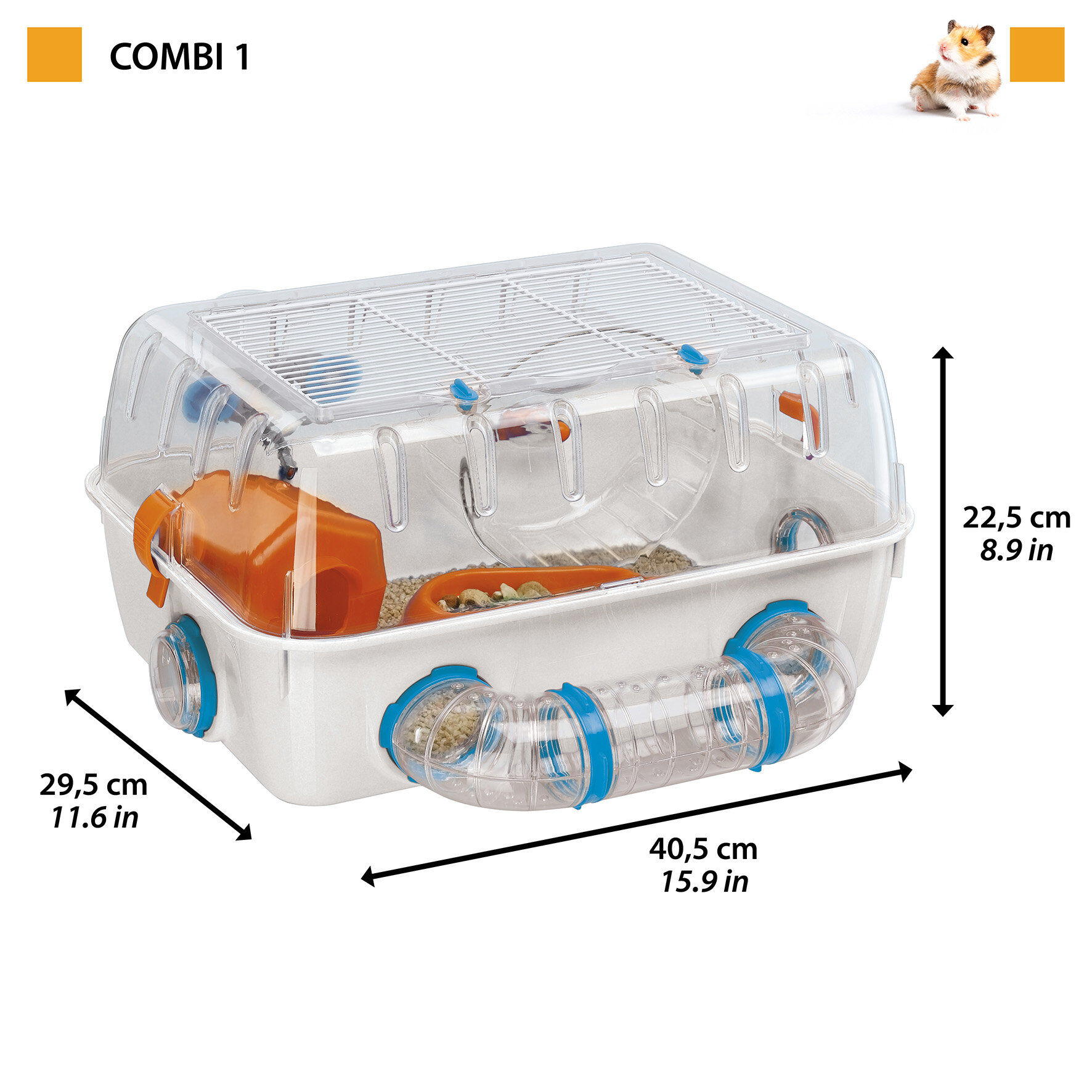 Ferplast - Cage Combi 1 pour Hamsters - 29x40x22cm Image num&eacute;ro 5