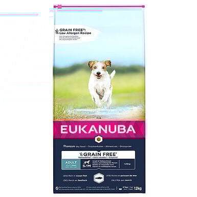 Eukanuba - Croquettes Chien Adulte Sans Céréales Petites et Moyennes Races Riche en Poissons