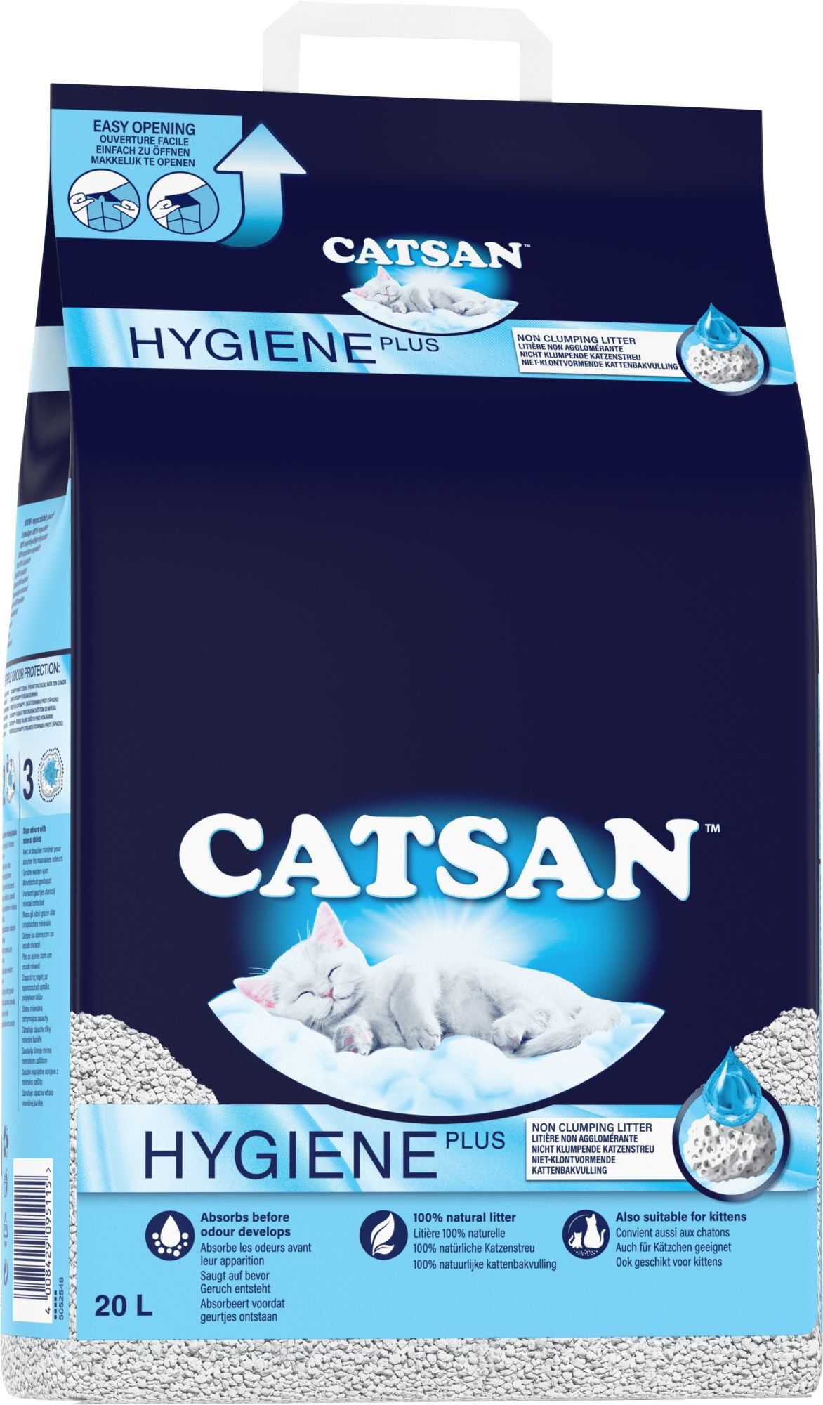 Catsan - Liti&egrave;re Min&eacute;rale Hygiene Plus pour Chat - 20L Image num&eacute;ro 1