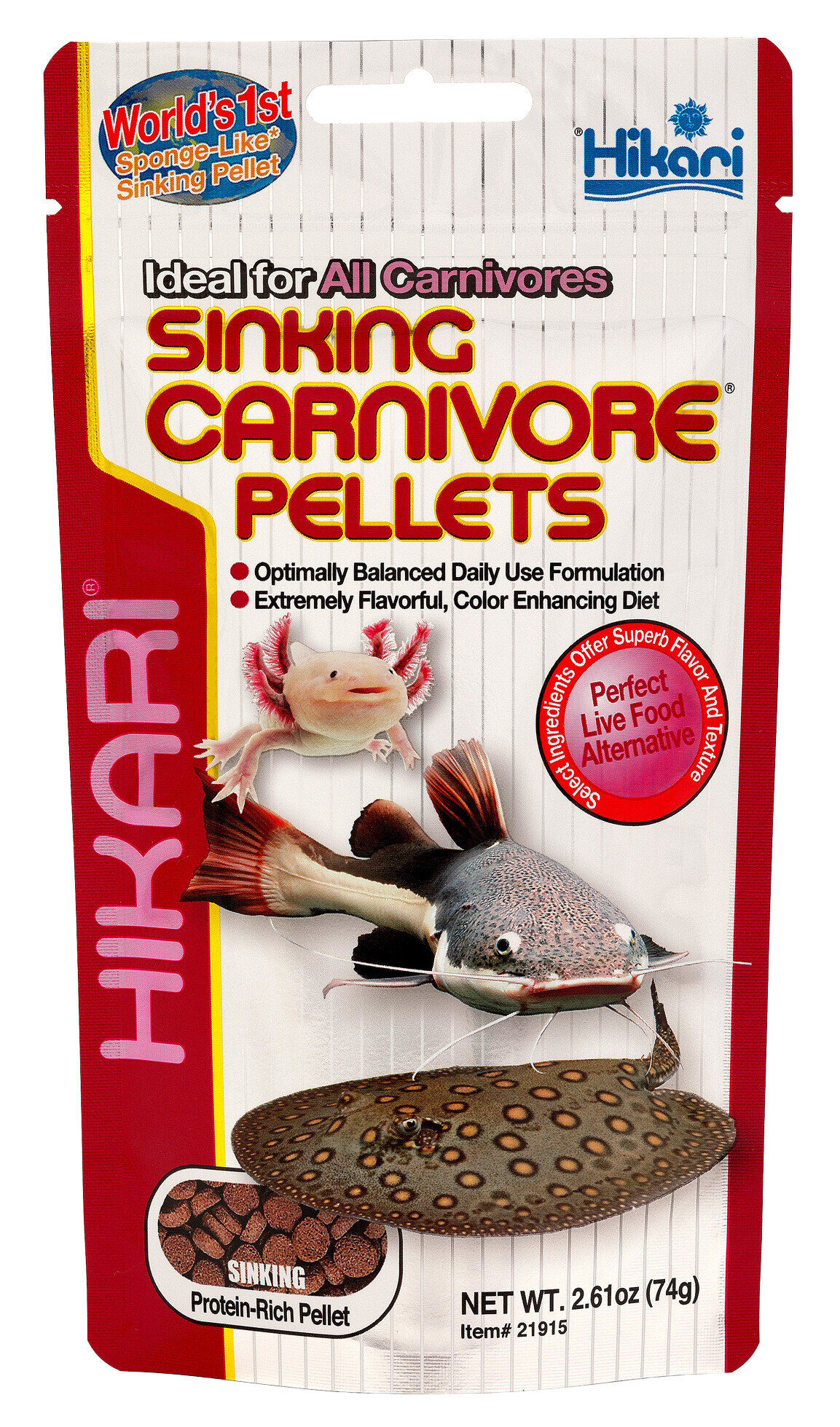 Hikari - Aliment en Granul&eacute;s Sinking Carnivore - 74g Image num&eacute;ro 1