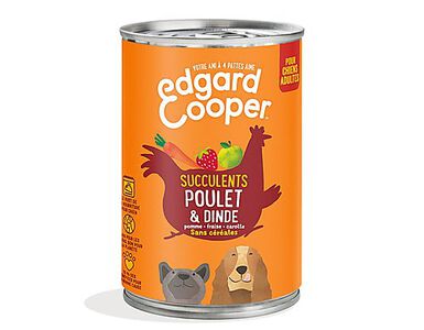 Edgard & Cooper - Boîte au Poulet et Dinde pour Chien - 400g