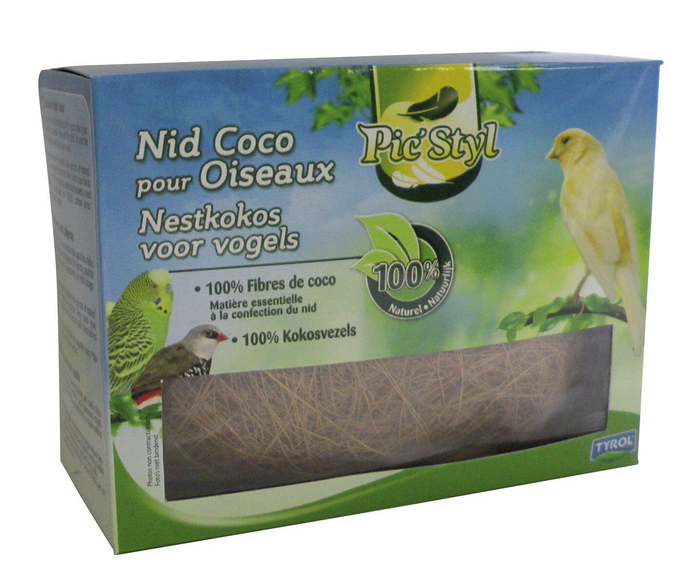 Tyrol - Nid en Fibres de Coco Pic'Styl pour Oiseaux Image num&eacute;ro 1