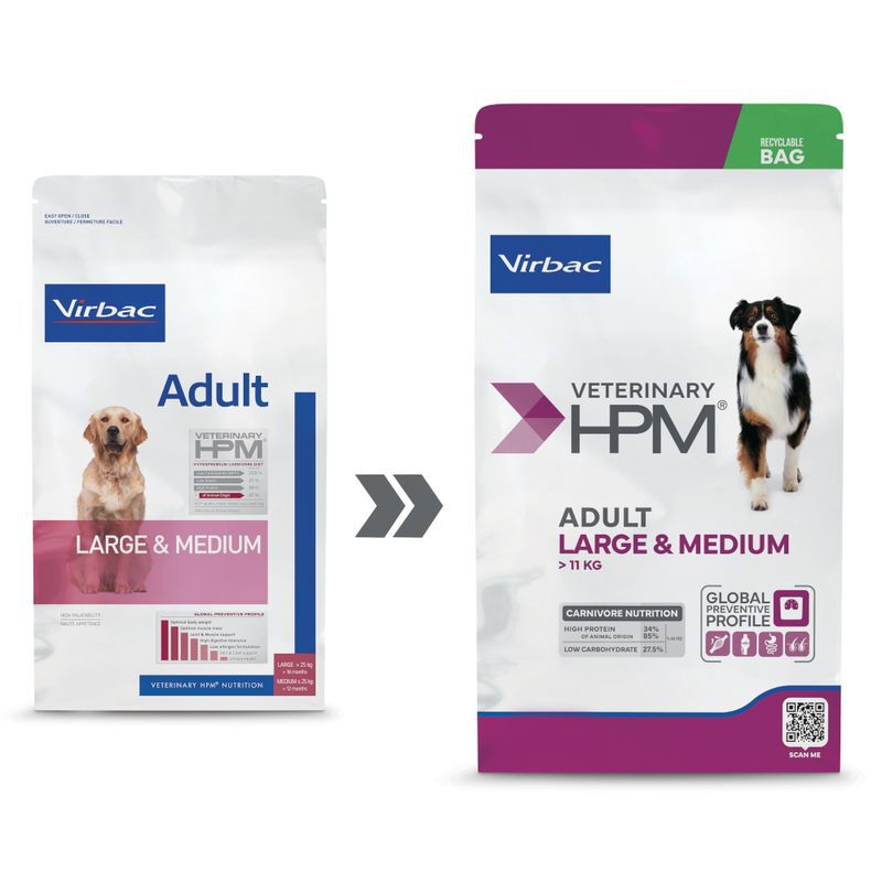 Virbac - Croquettes Veterinary HPM Adult Large & Medium Dog pour Chiens - 3Kg Image num&eacute;ro 2