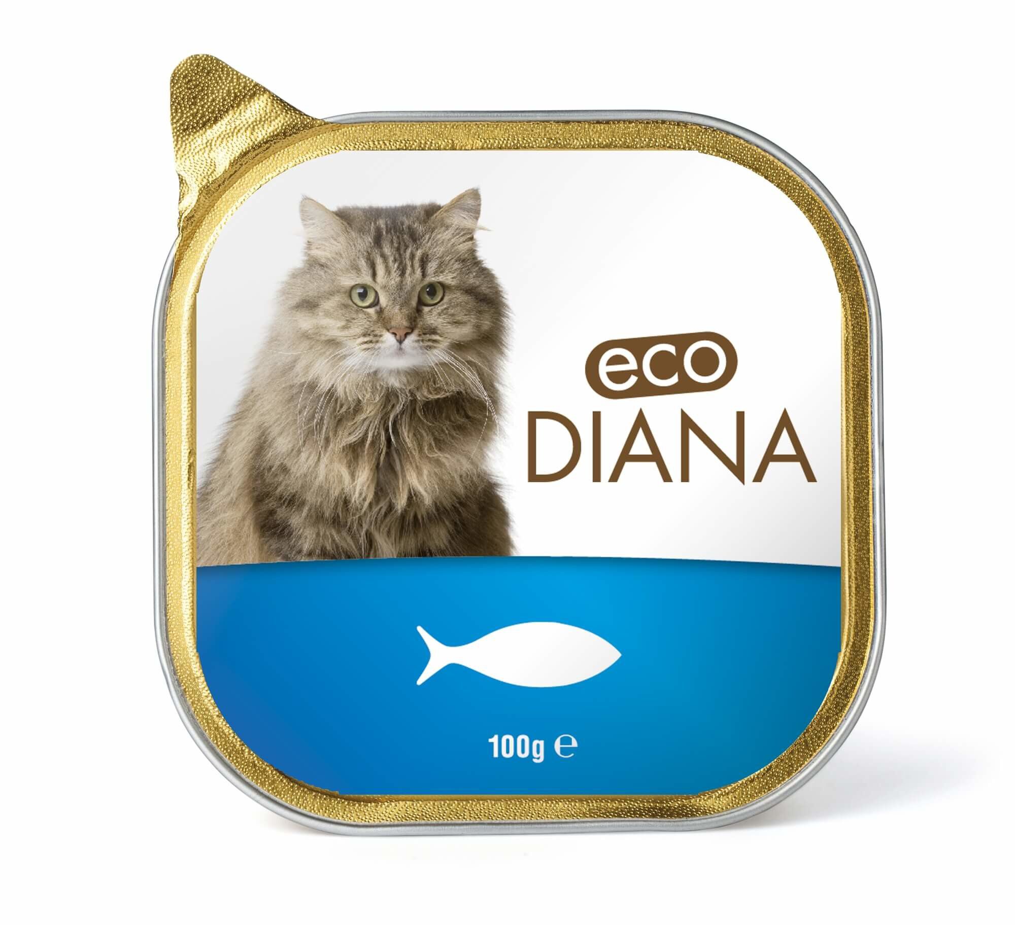 Eco Diana - P&acirc;t&eacute; en Barquette au Poisson pour Chat - 100g Image num&eacute;ro 1