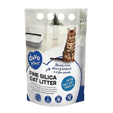 Duvoplus - Litière Fine Premium Silica Blanc pour Chats - 5L/2Kg