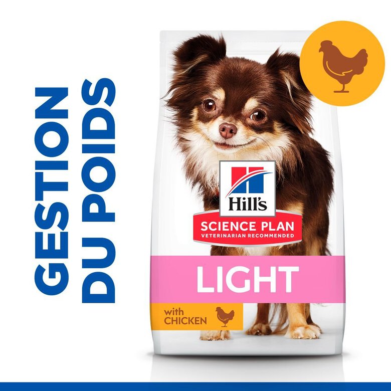 Hill's Science Plan - Adult Light Small & Mini Croquettes Pour Petit Chien Au Poulet -  6kg Image numéro 4 Hill's Science Plan - Adult Light Small & Mini Croquettes Pour Petit Chien Au Poulet -  6kg Image numéro 4