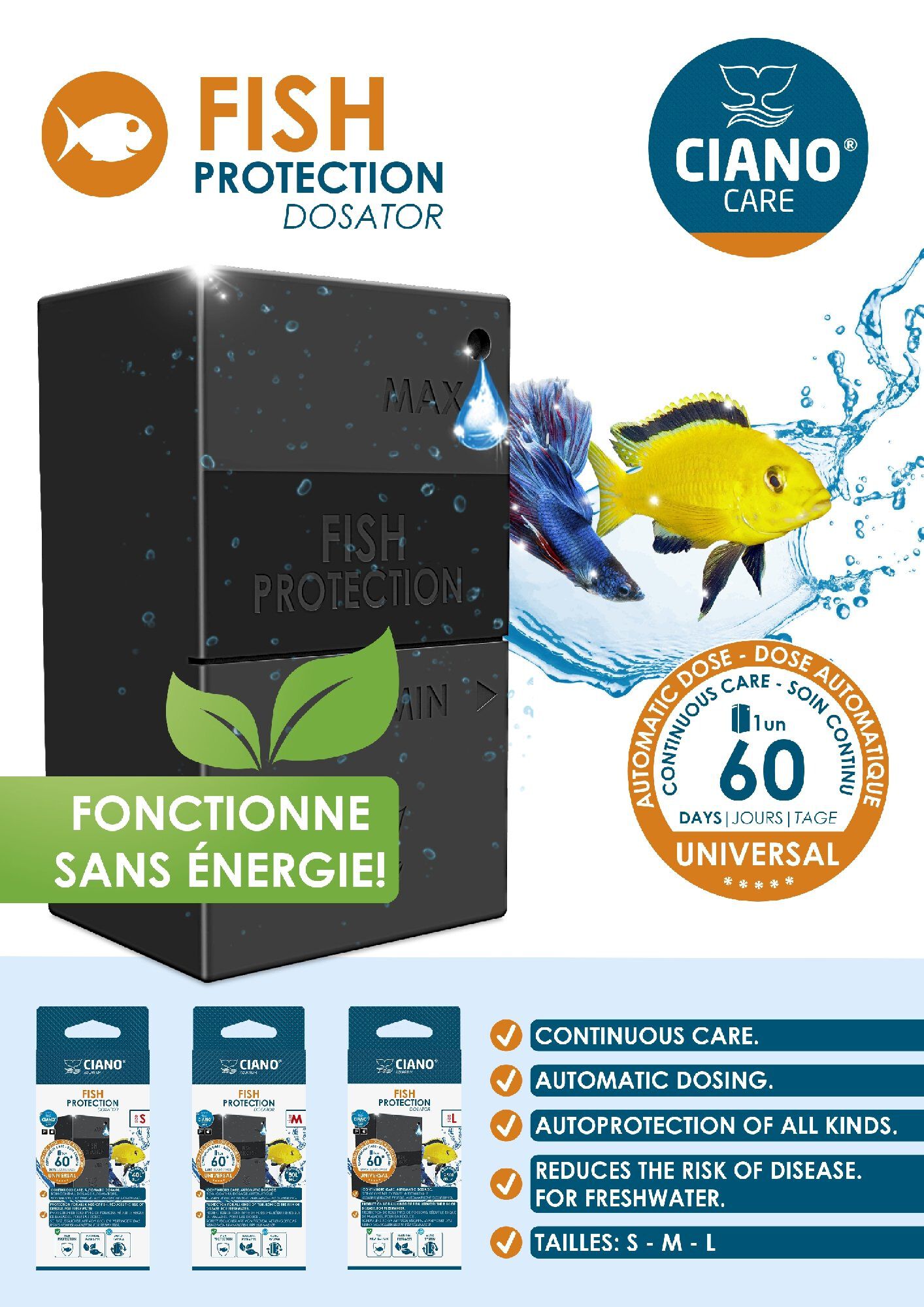 Ciano - Aquarium 60 LED - Blanc - 60X30X33,5CM Image num&eacute;ro 7