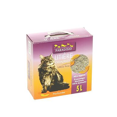 Paradisio - Litière Compacte Parfumée pour Chat - 5L
