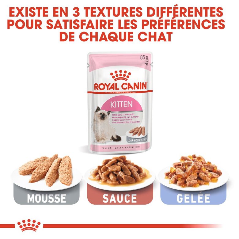 Royal Canin - Sachets Kitten en Mousse pour Chaton - 12x85g Image numéro 7 Royal Canin - Sachets Kitten en Mousse pour Chaton - 12x85g Image numéro 7