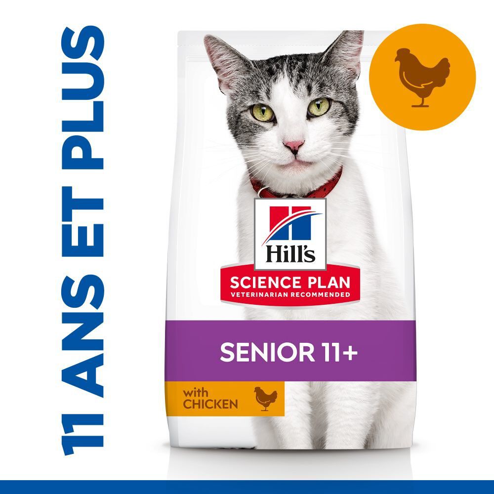 Hill's Science Plan - Senior 11+ Croquettes Pour Chat Ag&eacute; Au Poulet  -  1,5kg Image num&eacute;ro 4