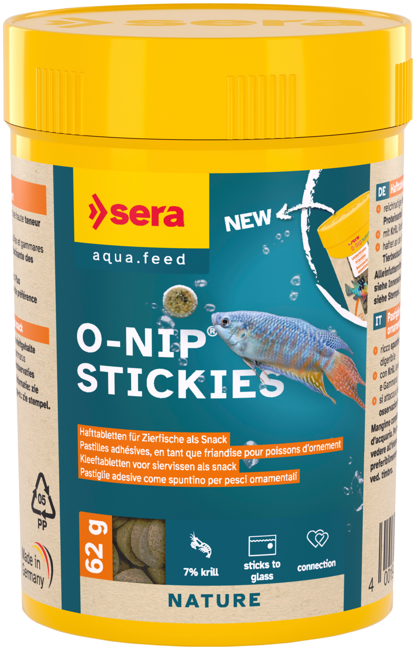 Sera - Pastilles O-Nip Stickies Friandises pour Poissons d'Ornement - 62g/100ml Image num&eacute;ro 1
