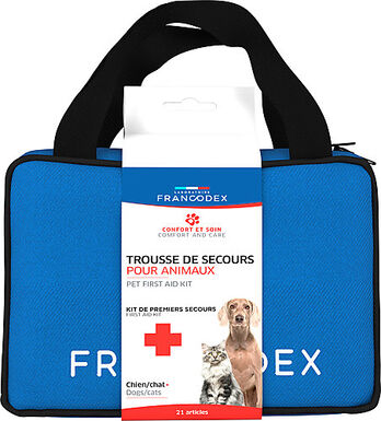 Francodex - Trousse de Secours pour Chiens et Chats - Bleu