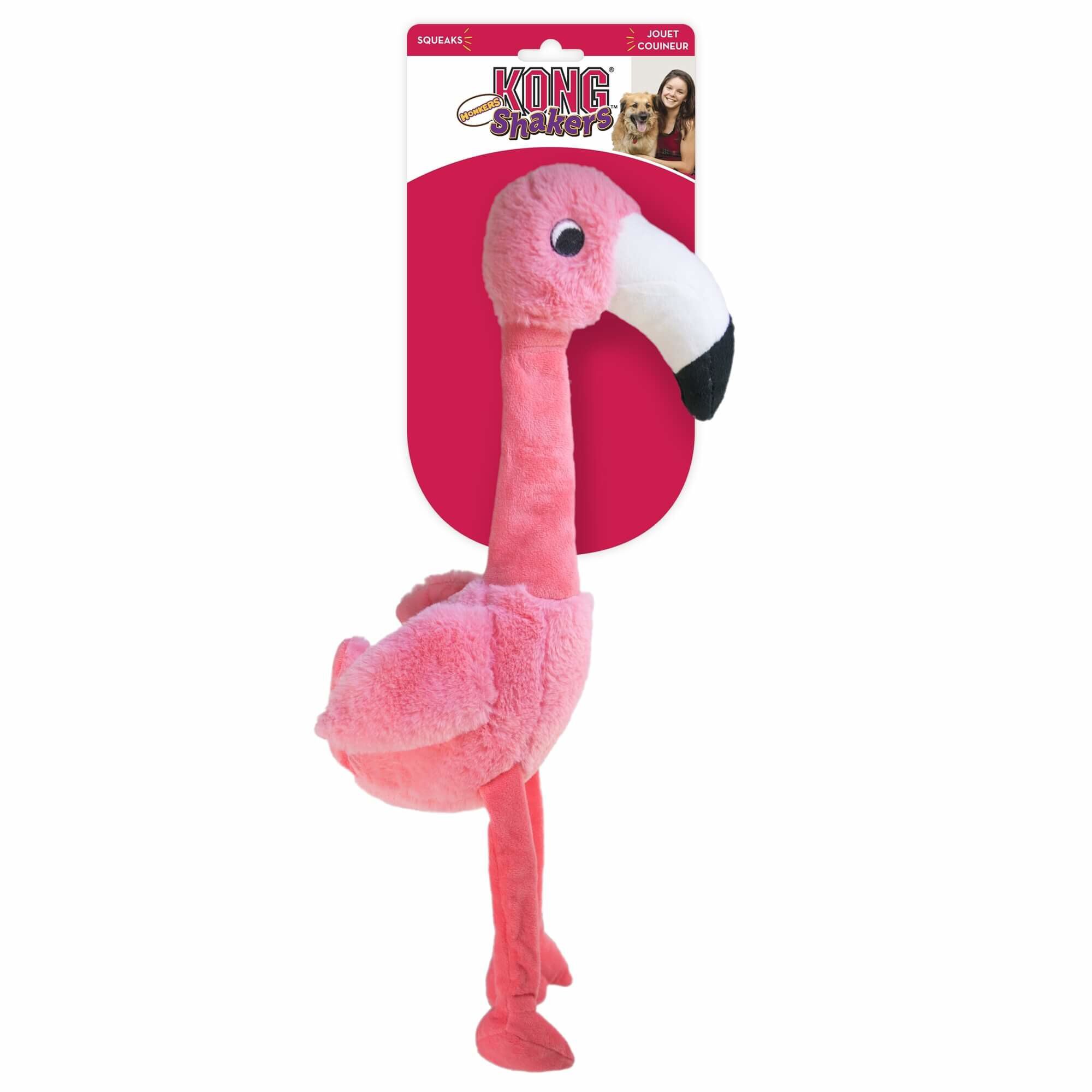 KONG - Jouet Flamant Rose en Peluche Shakers Honkers Flamingo pour Chien - S Image num&eacute;ro 1