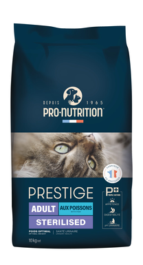 Pro Nutrition - Croquettes Prestige Adult Sterilised aux Poissons Blancs Pour Chat