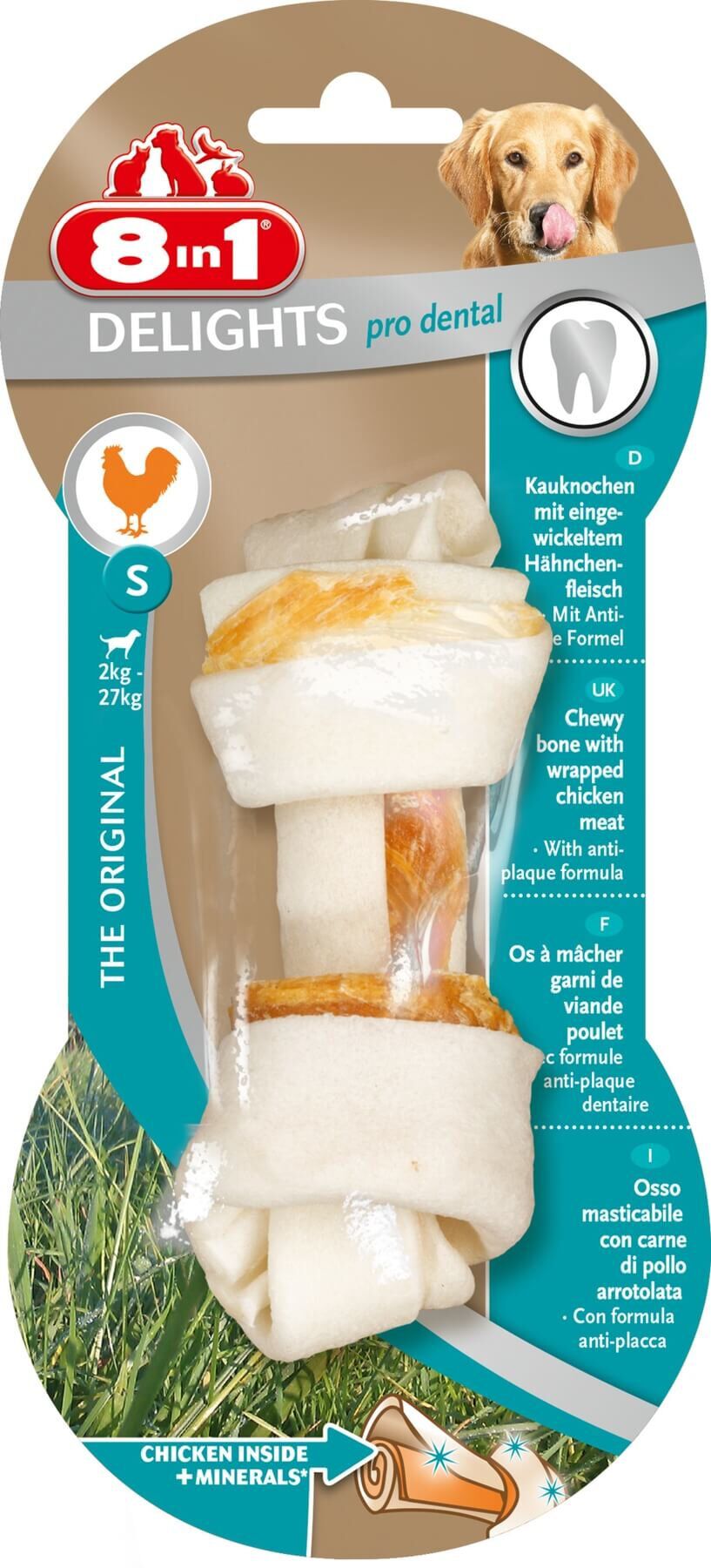 8in1 - Friandise Os &agrave; M&acirc;cher Delights Pro Dental S pour Petit Chien - 50g Image num&eacute;ro 1