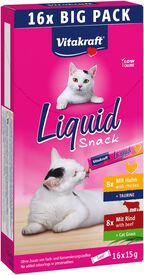 Vitakraft - Friandises Liquid Snack Bigpack Poulet + B&oelig;uf pour Chats - 16x15