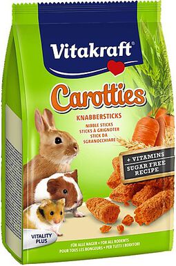 Vitakraft - Sticks à Grignoter Carotties à la Carotte pour Lapins Nains - 50g