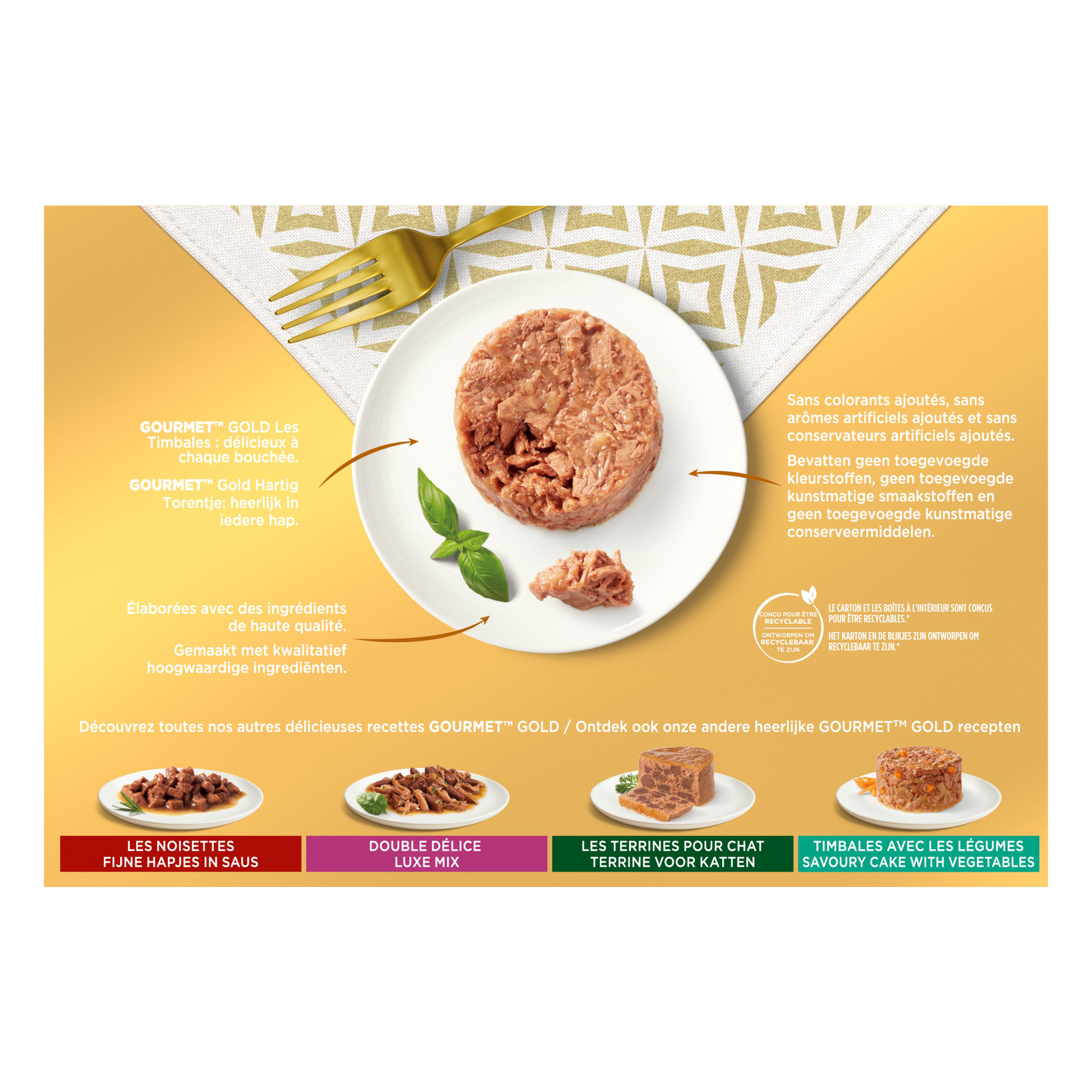 GOURMET - Bo&icirc;tes GOLD Les Timbales pour chat adulte - 12x85g Image num&eacute;ro 2