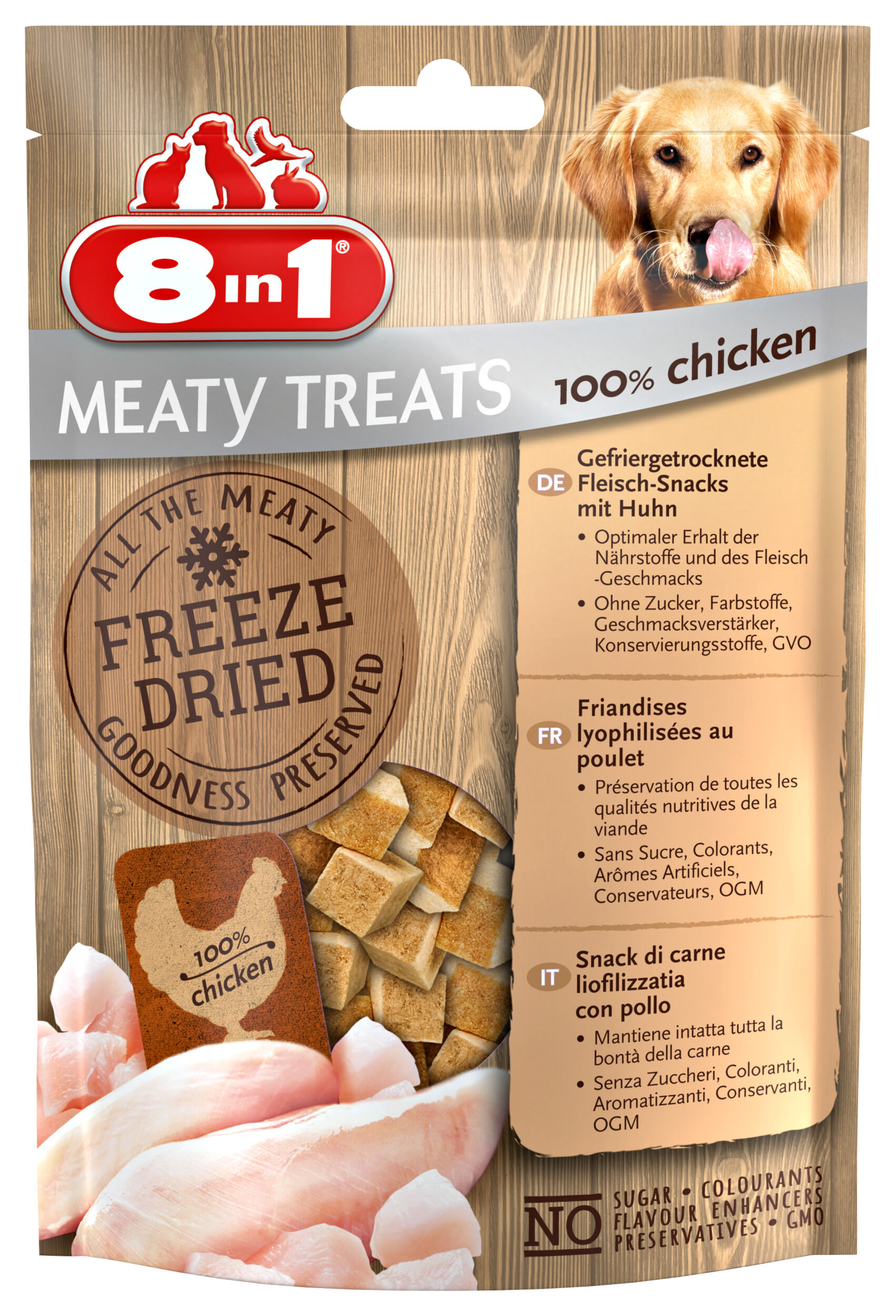 8in1 - Friandises Freeze Dried au Poulet pour Chiens - 50g Image num&eacute;ro 1