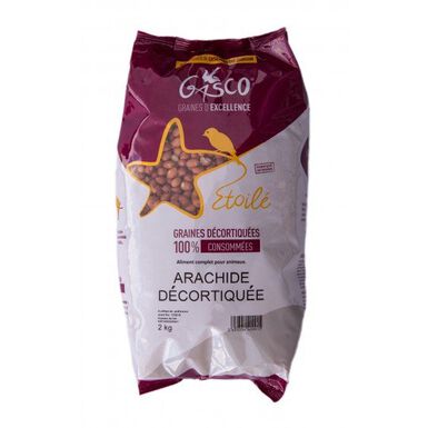 Gasco - Aliment Arachides Décortiquées pour Oiseaux des Jardins - 2Kg