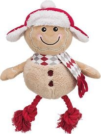 Trixie - Jouet Peluche Bonhomme en Pain d'Epices pour Chien - 34cm