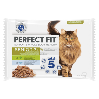 Perfect Fit - Sachets fraîcheur Senior Stérilisé en sauce 2 variétés pour chats - 4x85g