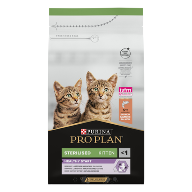 Pro plan - Croquettes Sterilised Kitten au Saumon pour Chaton - 1,5Kg