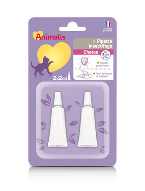 Animalis - Répulsif Insectifuge en Pipette pour Chaton - 2x2ml