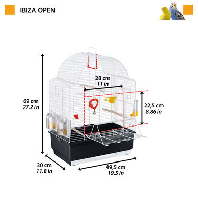 Ferplast - Cage Ibiza Open pour Oiseaux