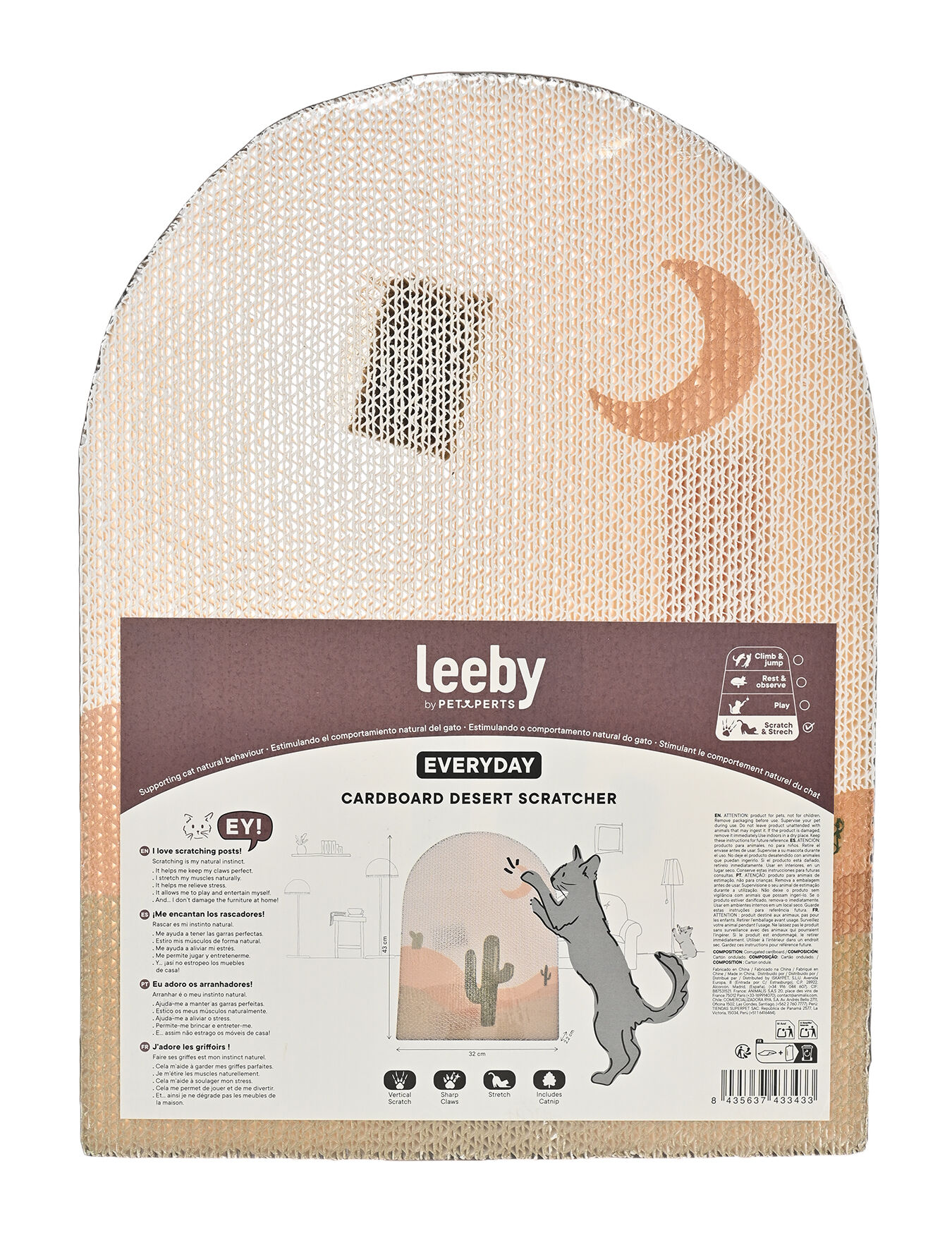 Leeby - Griffoir Desert Carton pour Chats - 43x32cm Image num&eacute;ro 1