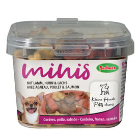 Bubimex - Friandises Minis sans Sucre Agneau/Poulet/Saumon pour Chiens - 140g