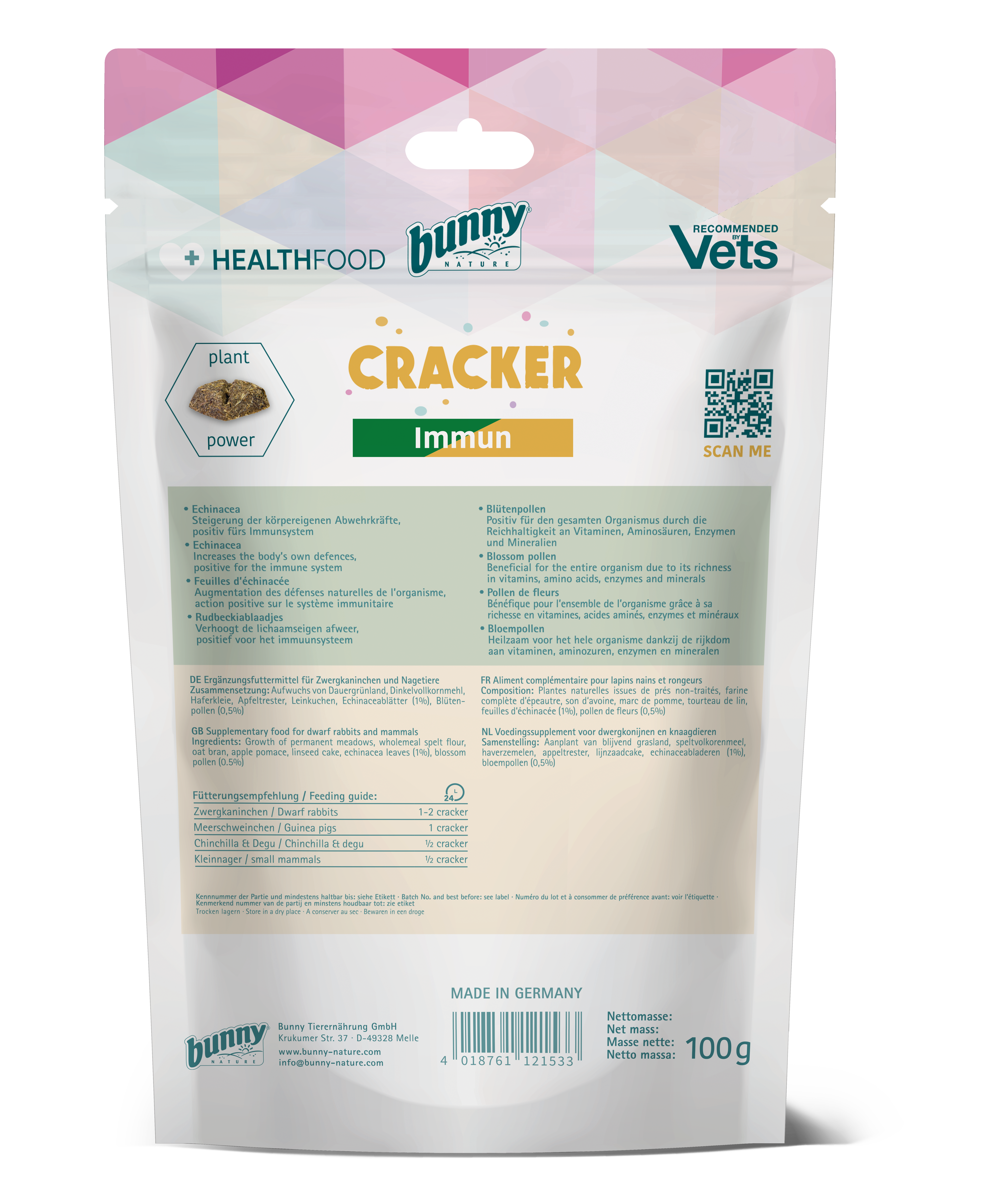 Bunny Nature - Friandises Immun Cracker pour Rongeurs - 100g Image num&eacute;ro 2