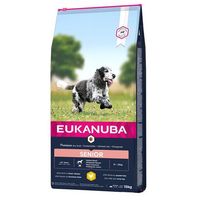 Eukanuba - Croquettes Chien Senior Pour Moyenne Race Poulet